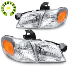Clear Headlights+Corner Lamps For 1997-2005 Chevy Venture Silhouette Montana