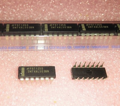 10x NSC 74AC00PC QUAD 2 INPUT NAND GATE 14-DIP