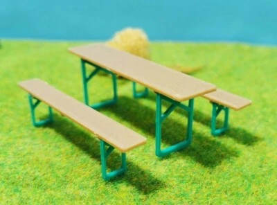 Bierzeltgarnitur Maßstab 1:32 (Spur 1) Diorama Dekoration Bausatz Picknick Tisch