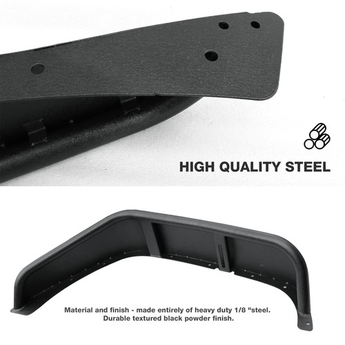4PCS Black Textured Metal Tubular Fender Flares For 2018-2024 JEEP WRANGLER JL - Picture 15 of 15