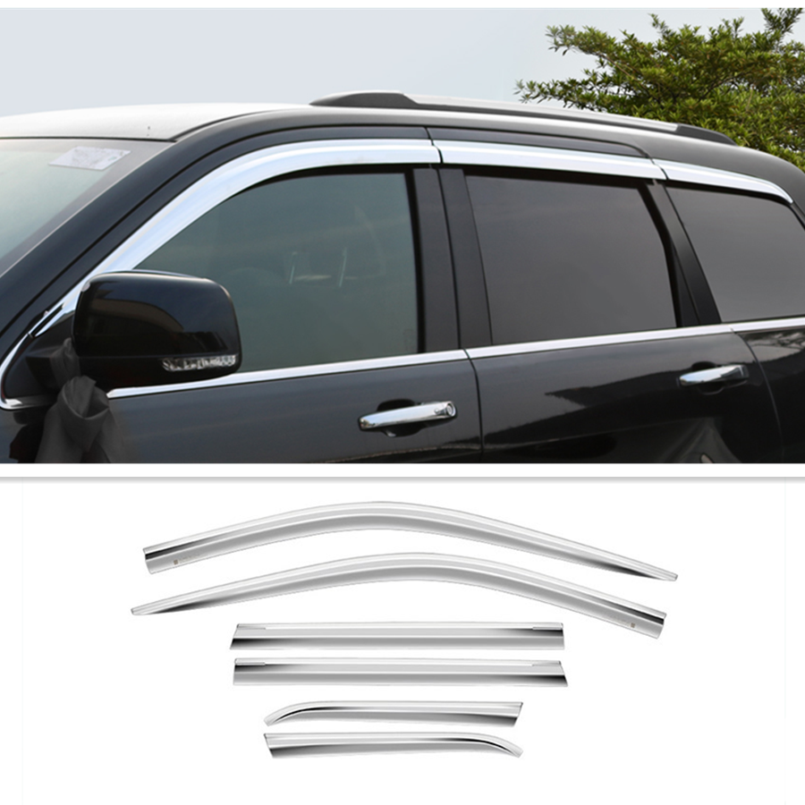 For Jeep Grand Cherokee 11-21 Chrome Window Visor Vent Shade Sun Rain Deflectors