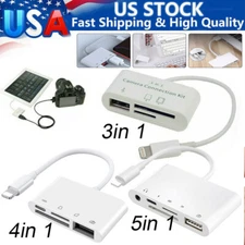 USB Drive Camera TF/SD Card Reader with Charging Port For iPhone to OTG Adapter