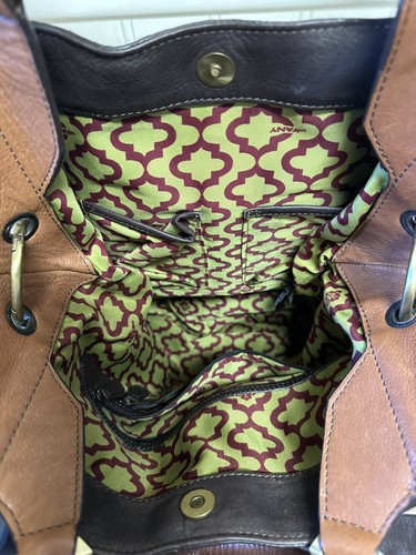 orYANY Sydney Convertible Hobo Shoulder Bag Brown, Bone, Mustard - Rare - Picture 7 of 13