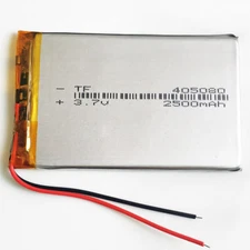 3.7V 2500mAh Lipo Li-polymer Rechargeable Battery For DVD GPS Power Bank 405080