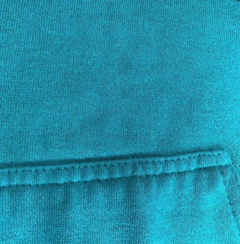 Vintage 90s Ultrafleece Hoodie Youth Medium 5-6 Teal Hooded Sweatshirt - Picture 13 of 15