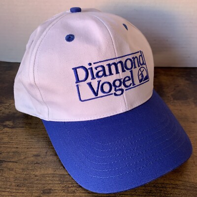 Vintage Diamond Vogel Baseball Cap SnapBack Classic White/Blue Hat