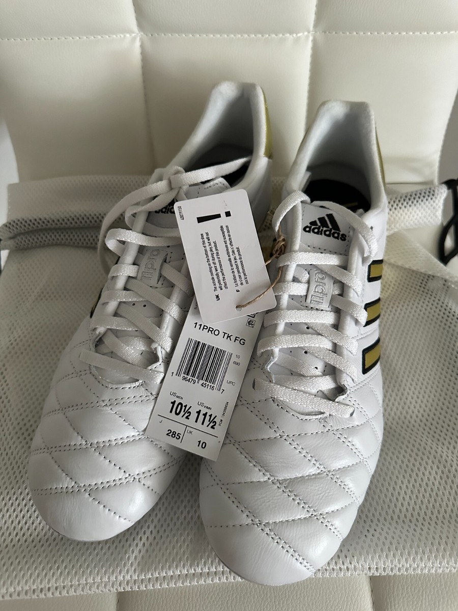 US Men Size 9.5 | Adidas 11PRO FG TK Toni Kroos White/Gold Soccer