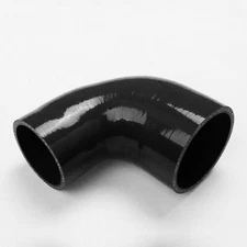 2.5" TO 3" 90 DEGREE ELBOW TRANSITION REDUCER 3PLY SILICONE HOSE COUPLER BLACK