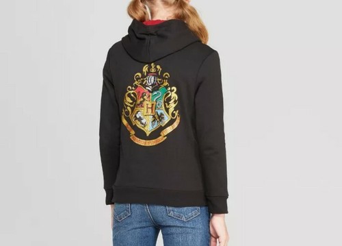 Harry Potter Girl's Long Sleeve Hooded Black Sweatshirt Size S(6/6X) - Picture 8 of 12