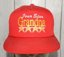 Four Star Grandpa Mesh Trucker Hat Snapback Vintage