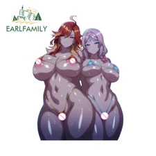 EARLFAMILY 5.1" Sexy Anime Girls Car Stickers Occlusion Host Vinyl DIY Decals