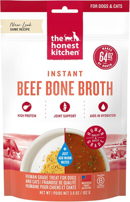 Human Grade Daily Boosts Instant Beef Bone Broth with Turmeric for Dogs 3.6 Ounc