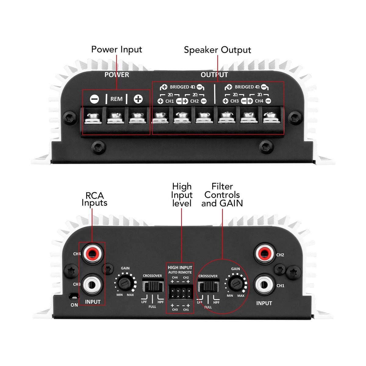 The Big Boss 5 Bass 0.5~2 OHMS 5000 Watts BLACK + TS 400X4 +