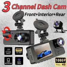 TELECAMERA PER AUTO DASHCAM FULL HD CAR VIDEO CAMERA VISIONE NOTTURNA 3 CAM