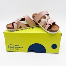 White Mountain Kids Gramma Braided Sandals Blush Gold Toddler Girls 11 NEW