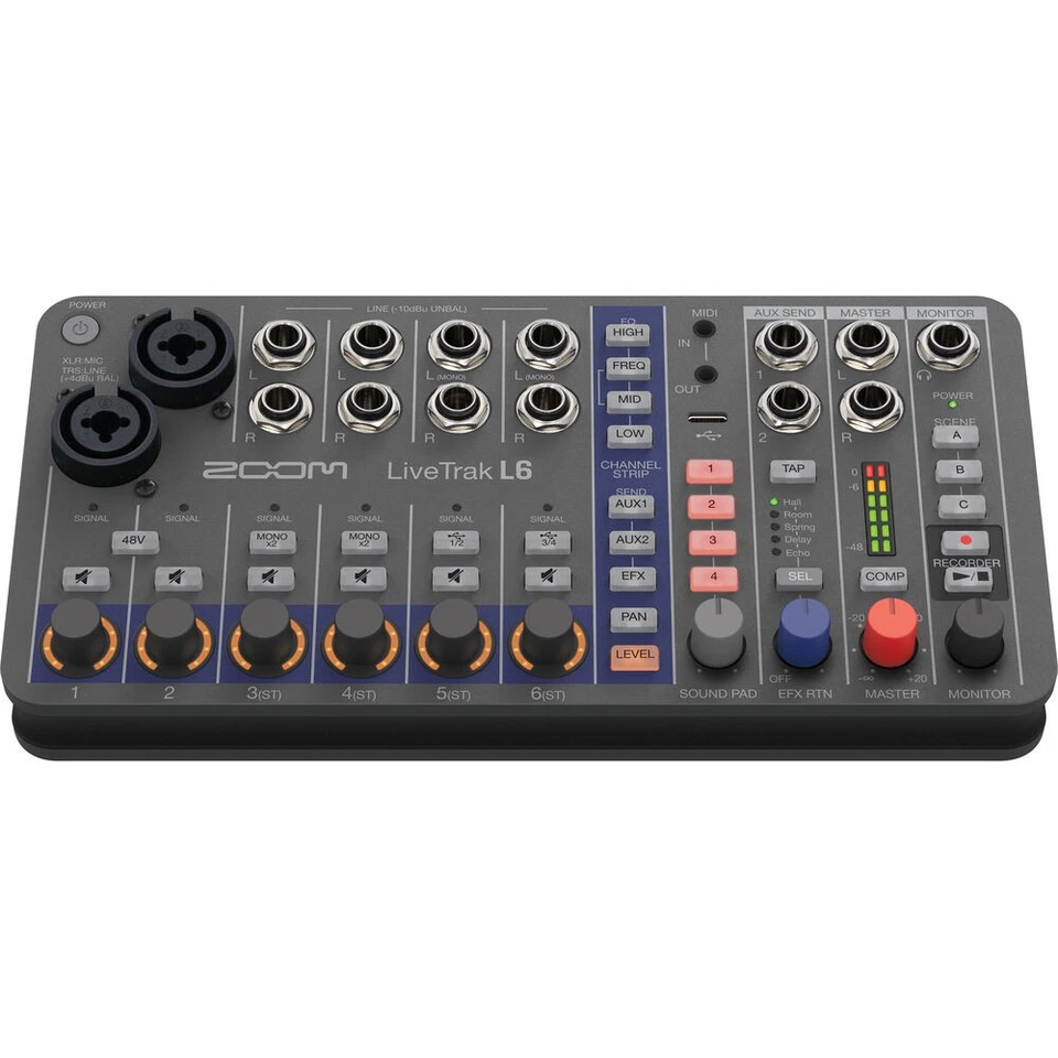 Zoom LiveTrak L-6 Portable 6-Channel Digital Mixer and Multitrack Recorder - Image 3 of 4