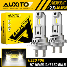 AUXITO LED High/Low Beam Conversion Kit H7 Bulbs Super Bright 6500K GFM EOA