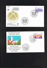 2 ONZ-Wiedeń - FDC " Mi. Nr 47-48 " 10 lat Uniwersytetu ONZ w Tokio " TOP