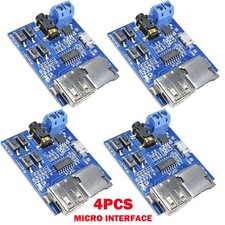 4Pc MP3 Player Module 2W Amp Speaker Terminals Uses USB or Micro SD (TFcard) NEW