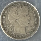 1897-S Barber Quarter, ANACS Good 6, Free SH