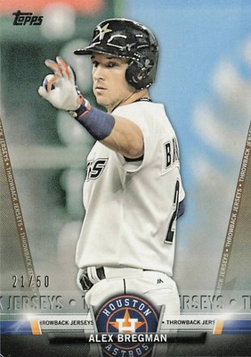 2018 Topps #S-16 Alex Bregman Topps Salute Gold (Series Two) #/50 Houston Astros