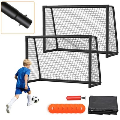 Fußballtor Gartenfußballtor Fußball 180-300cm mit Netz und Torwand Goal Sport