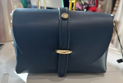 Antonella Ferrante Women Navy Leather Crossbody ''Poppy Bag'' Small Made in Italy