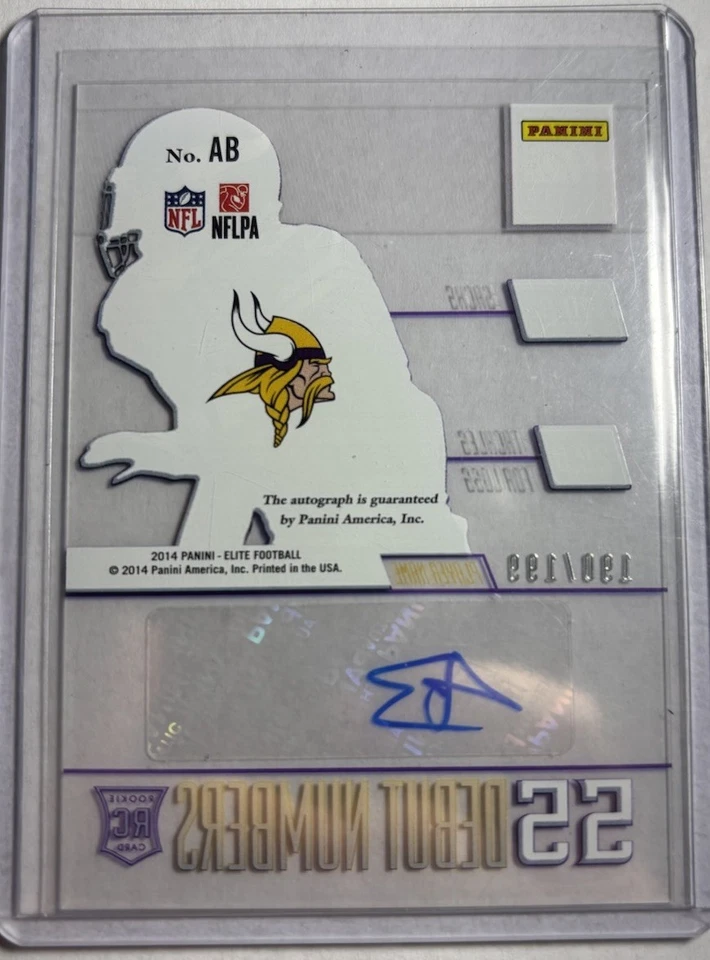 2014 Panini Elite - Rookie Debut Anthony Barr #AB Signatures /199 (AU, RC) - Image 4 of 4
