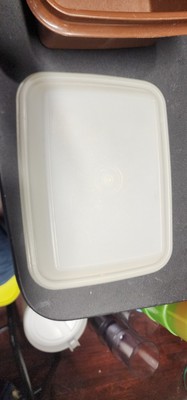 Vintage Tupperware Brown Rectangular Container #1254-10 with Lid #1255-1