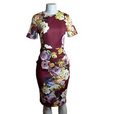 ASOS Sheath Dress Floral Short Sleeve 6 Floral Cottagecore Spring Summer Career