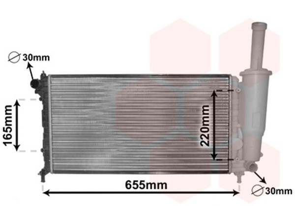VAN Wezel MotorküHler WasserküHler 17002218 FüR Fiat Punto 16V 188 233 235 253-image