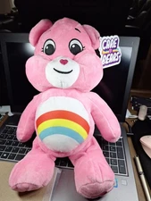 Basic Fun Care Bears Plush Cheer 14 In 2022 NWT. PINK W RAINBOW TUMMY Prize PL8
