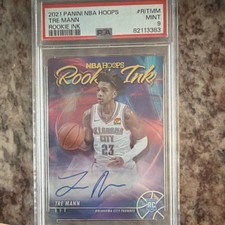 Panini NBA Hoops Rookie Ink Tre Mann Autographed Oklahoma City Thunder PSA 9