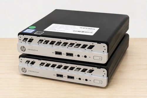 ? x2 HP ProDesk 400 G4 Mini Core i3-8100T 8GB RAM 256GB NVMe SSD Windows 11 PC