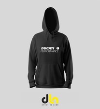 felpa con cappuccio TRIBUTO DUCATI nera bianca xs s m l xl 2xl 3xl 4xl 5xl