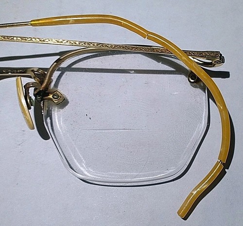 Vintage American Optical AO Wire Frame and Glasses 1/10 12K GF W/Case Antique - Picture 6 of 11