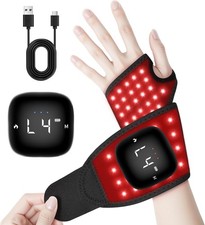 Red Light Therapy Wrist Wrap for Hand Pain Relief, 2000mAh Wireless Controller w