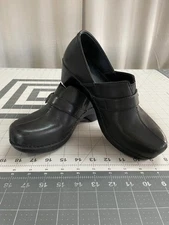 DANSKO Black Leather Clogs, EUC size 38