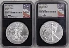 2021 W-Heraldic-Eagle Landing T-1-T-2 First Day of Issus MS70 signed by Mercanti
