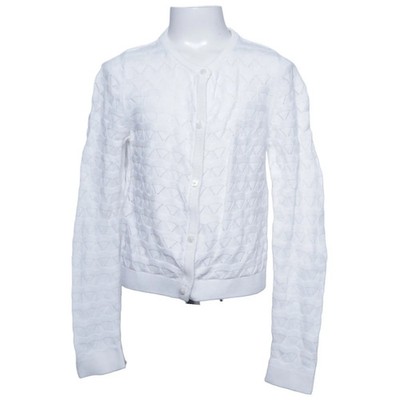 KappAhl, Strickjacke, Mädchen, Größe: 146/152, Weiß, Baumwolle/Viskose #Dv8