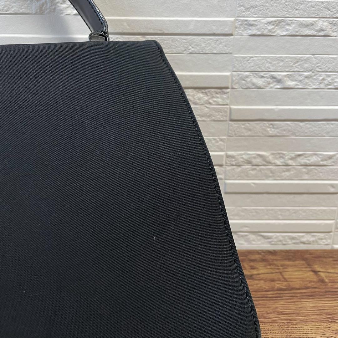 PRADA Nylon Leather Handbag Top Handle Black Classic Design USED from Japan #SB thumbnail 6