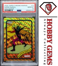 SUPER-SKRULL PSA 10 2025 Topps Chrome Marvel Gold Wave Refractor #11 35/50