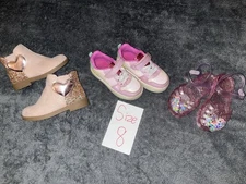 Lot of 3 Size 8c Kids Shoes Girls Jumping Bean Carters Jelly Shoes