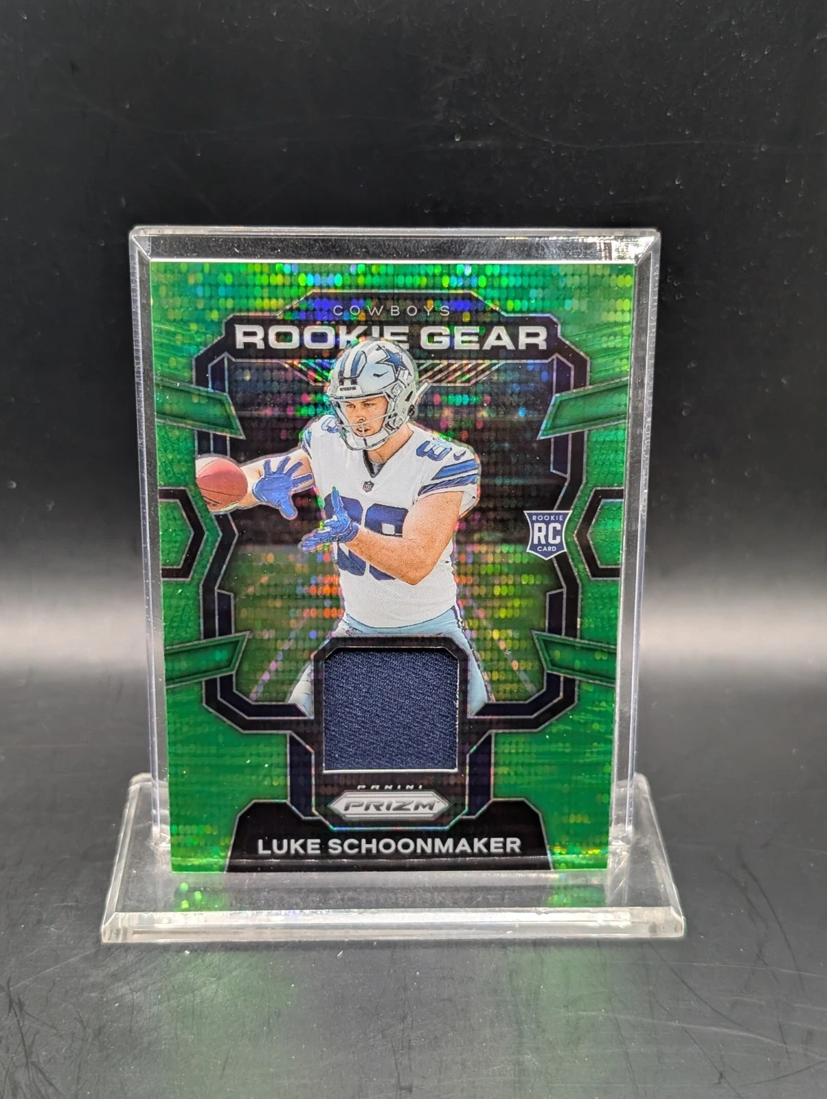 Luke Schoonmaker Panini Prizm Rookie Gear #RGLS Neon Green Pulsar