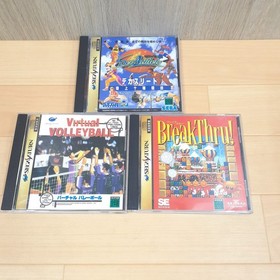 SEGA SATURN CONSOLE JAPAN Bundle with 6 Games Tested Virtua Fighter Decathlete