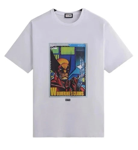 Kith x Marvel X-Men Wolverine Card Vintage Tee White Size M Brand New Sealed
