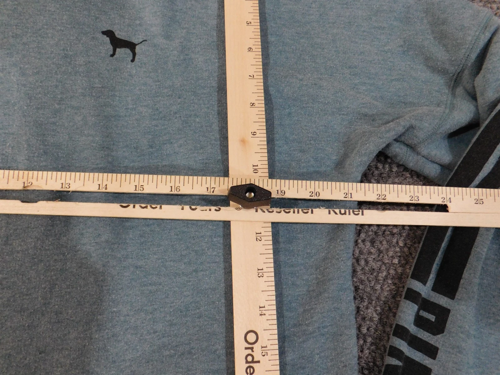 UNDERCOVER Victoria Secret rosa felpa con cappuccio blu medio donna pullover love dog maglia elasticizzata