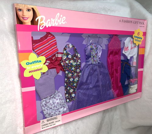 Nuovo abito alla moda 2000 Mattel Barbie 6 confezione regalo abito da sera gonna abito 3 - Foto 3 di 7