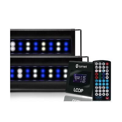 Current USA Orbit Marine IC PRO 36-48'' Inch Dual LED Saltwater Reef Marine Aq...