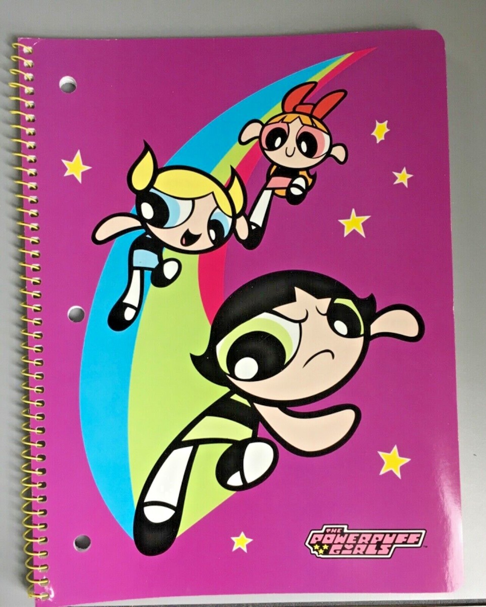 Vintage 2000 The Powerpuff Girls Spiral Bound Notebook 50